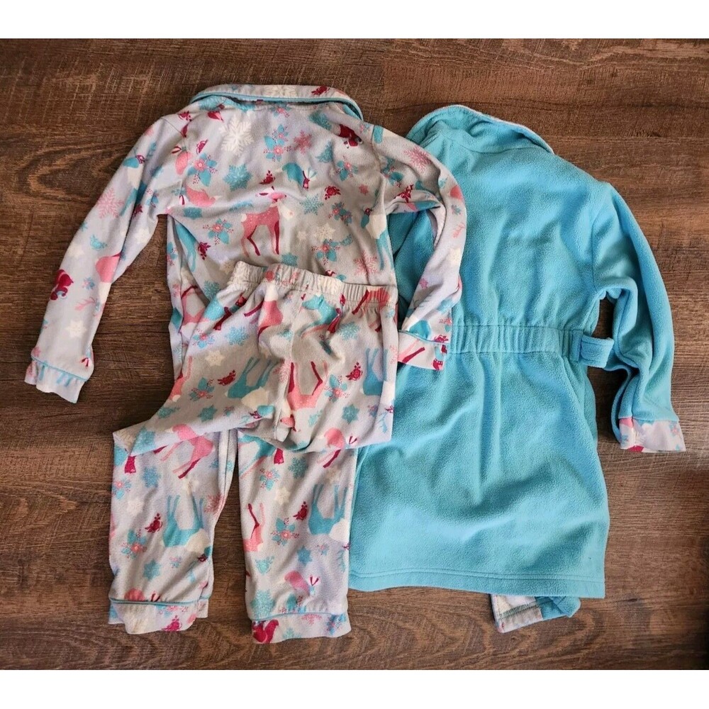 4T Girls Bathrobe & Pajama Set Lot - Picture 6 of 6